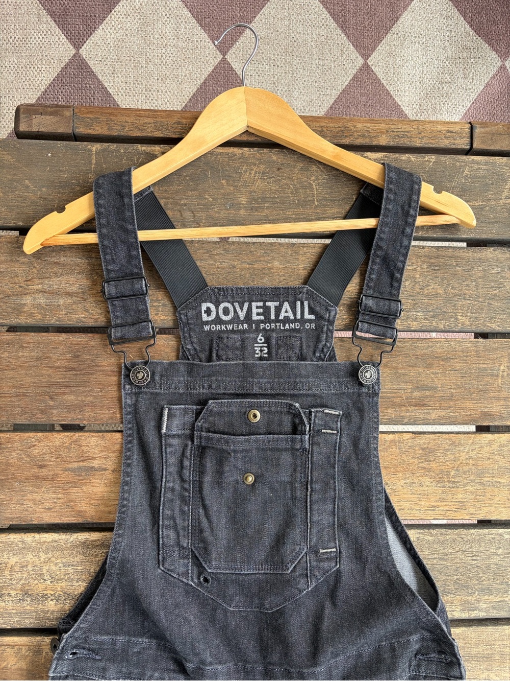 Brand New Without Tags Dovetail Freshley Overalls Workwear Black Size 6